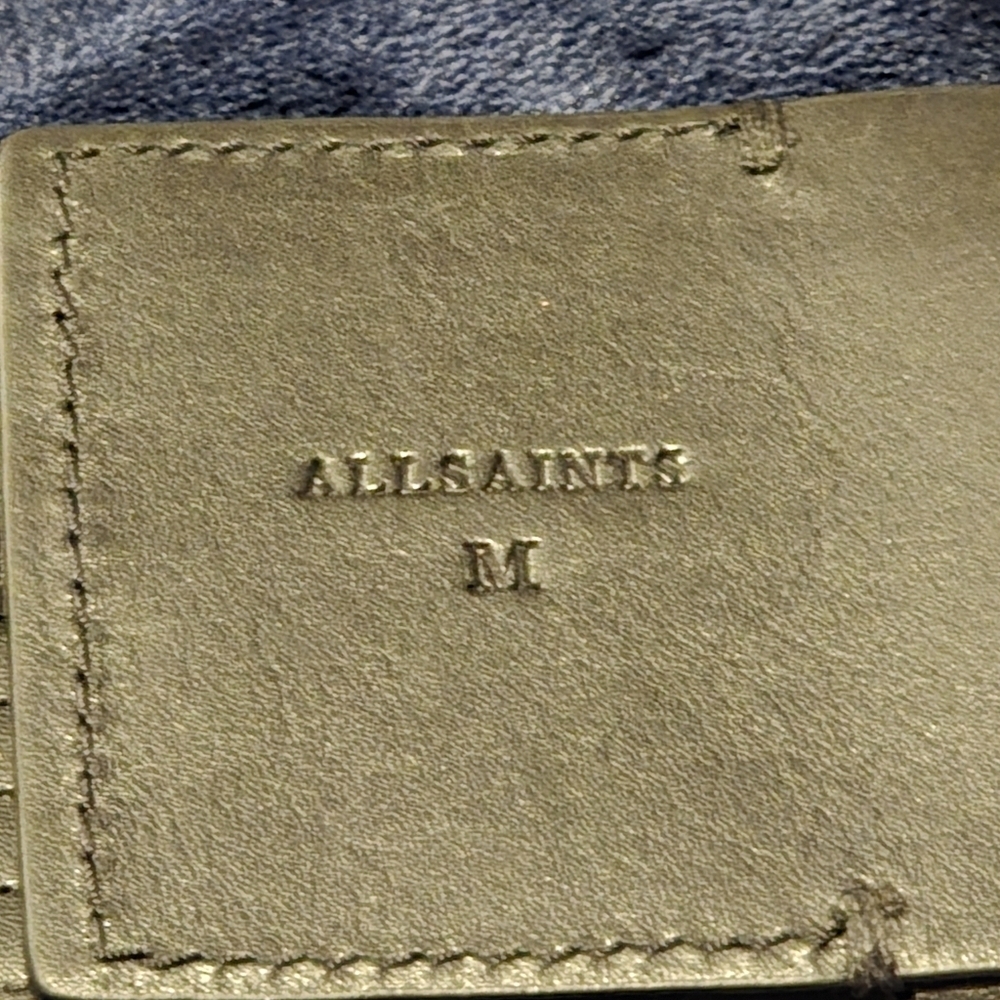 All Saints Stylish Black Leather Belt 100% Leather - Picture 4 of 7